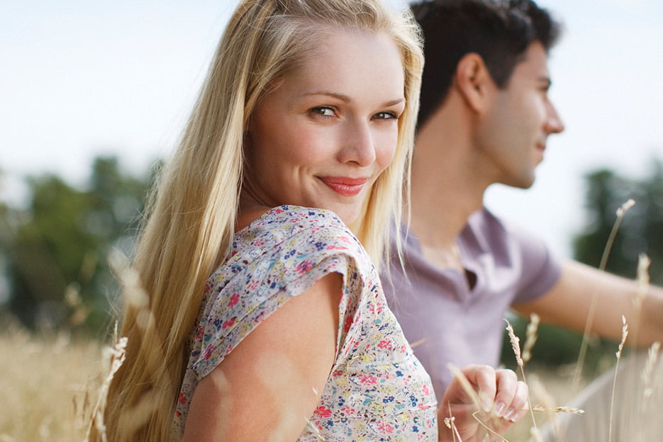 Man and Woman Smiling After Hydrafacial MD Treatment Plan at Kalos Medical Spa in Fort Worth