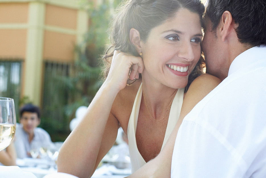 Man and Woman Smiling After SkinPen Treatment at Kalos Medical Spa in Fort Worth