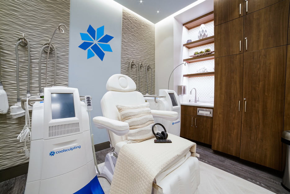 Kalos Medical Spa in Fort Worth's CoolSculpting treatment room
