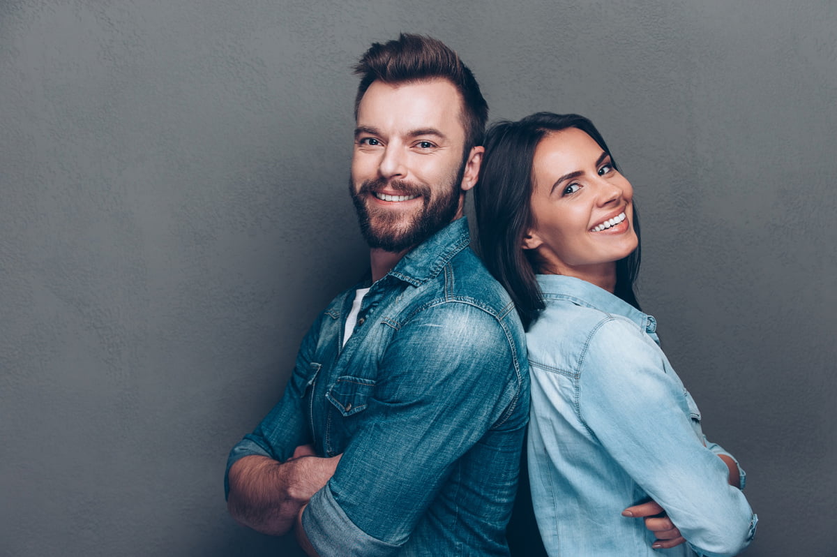 Man and Woman Feeling Happy and Confident after Completing the Kalos Medical Spa Hair Restoration Plan